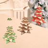 Christmas Decorations Wooden Bell Pendants Wind Chimes Pendants Christmas Tree Three-dimensional Small Pendants Christmas Gifts