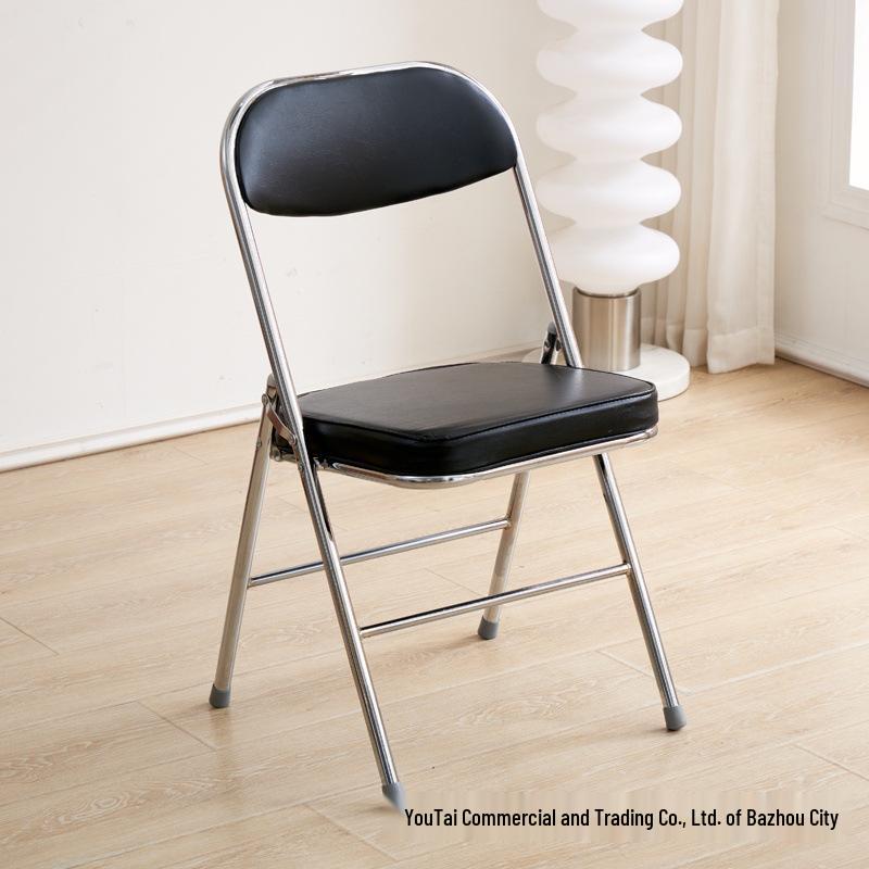 Compact Folding Chair with Backrest for Home, Office, or Dining