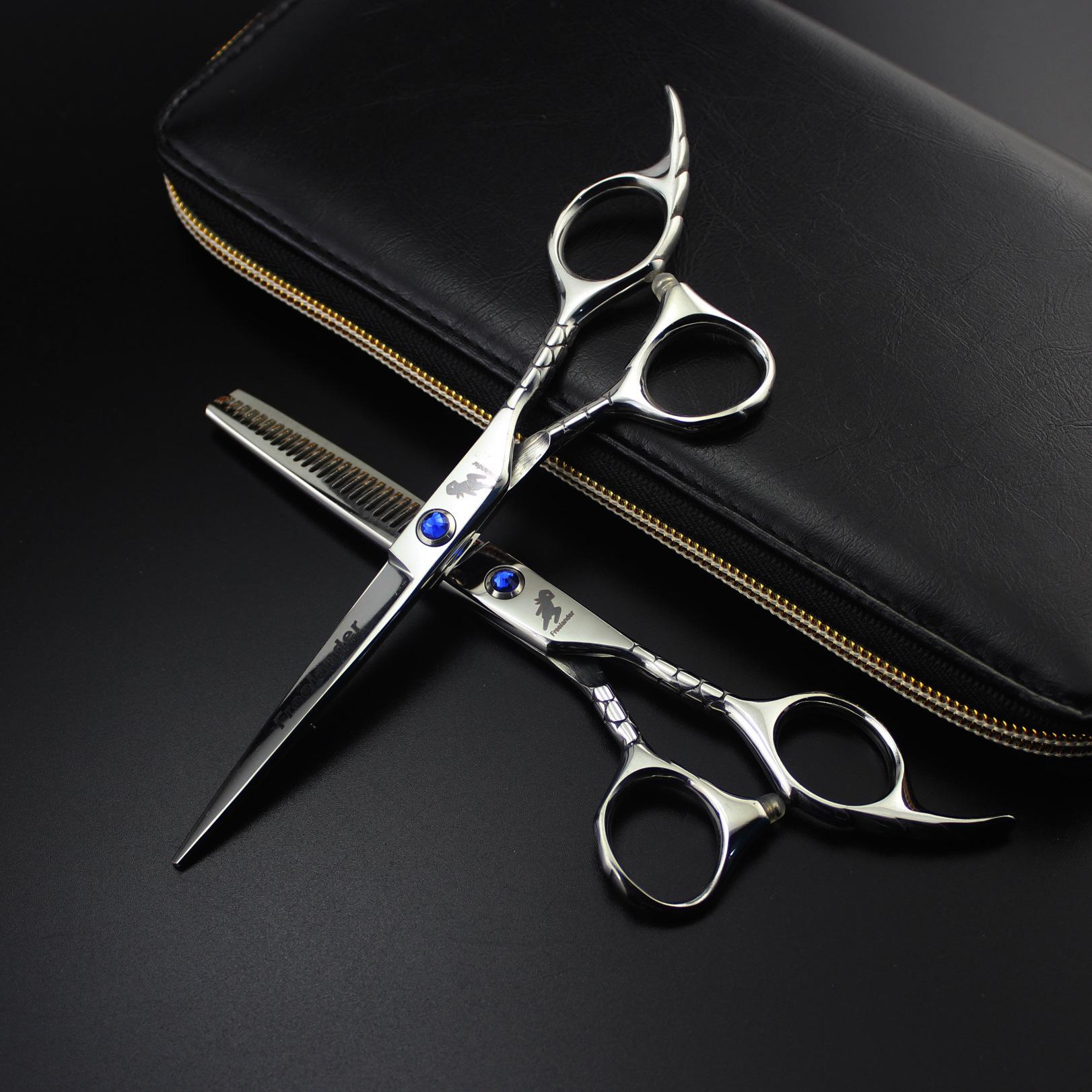 6-Inch Personalized Hairdressing & Barber Scissors Set: Straight, Bangs, Thinning Shears Thinning Shears