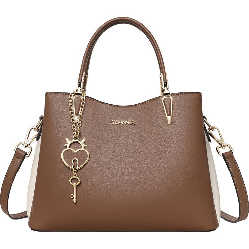 Женская кожаная сумка большого объема C.BANNER