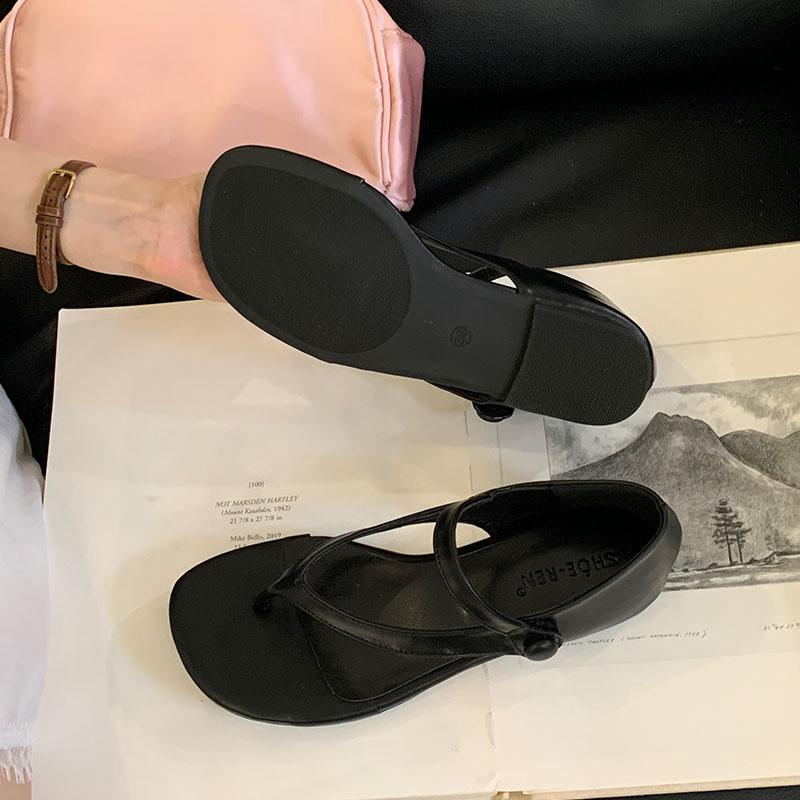 Fashion Spring Summer Beach Female Flip Flops Women Flats Sandals Shoes Shallow Fashion Square Toe Ladies Flats Sandals Shoes