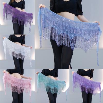 Professional Grade Belly Dance Hip Scarf Lightweight Polyester Fabric for Comfortable Extended Dance Practice