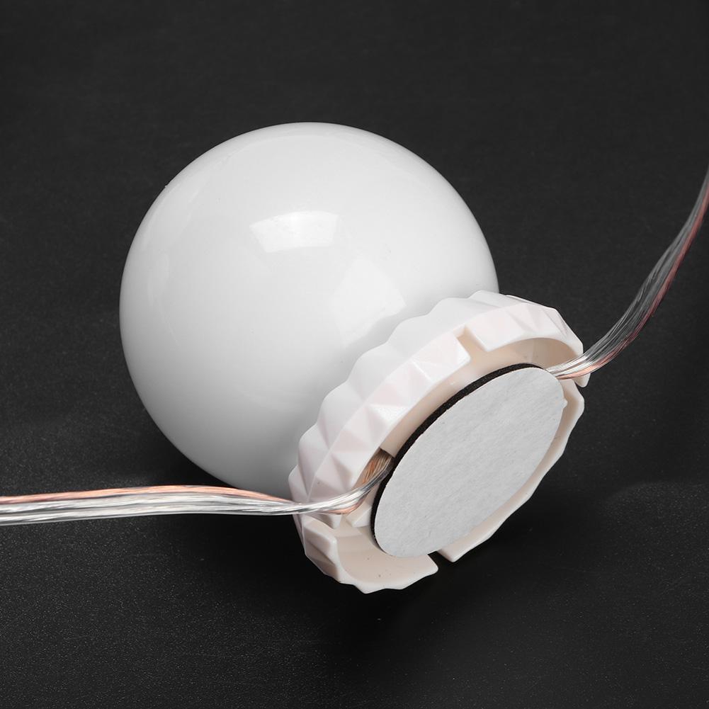 10 LED Trójbarwne Ściemnialne Żarówki Zestawu Oświetlenia Lusterkowego do Makijażu, Lampka Stołowa do Makijażu z