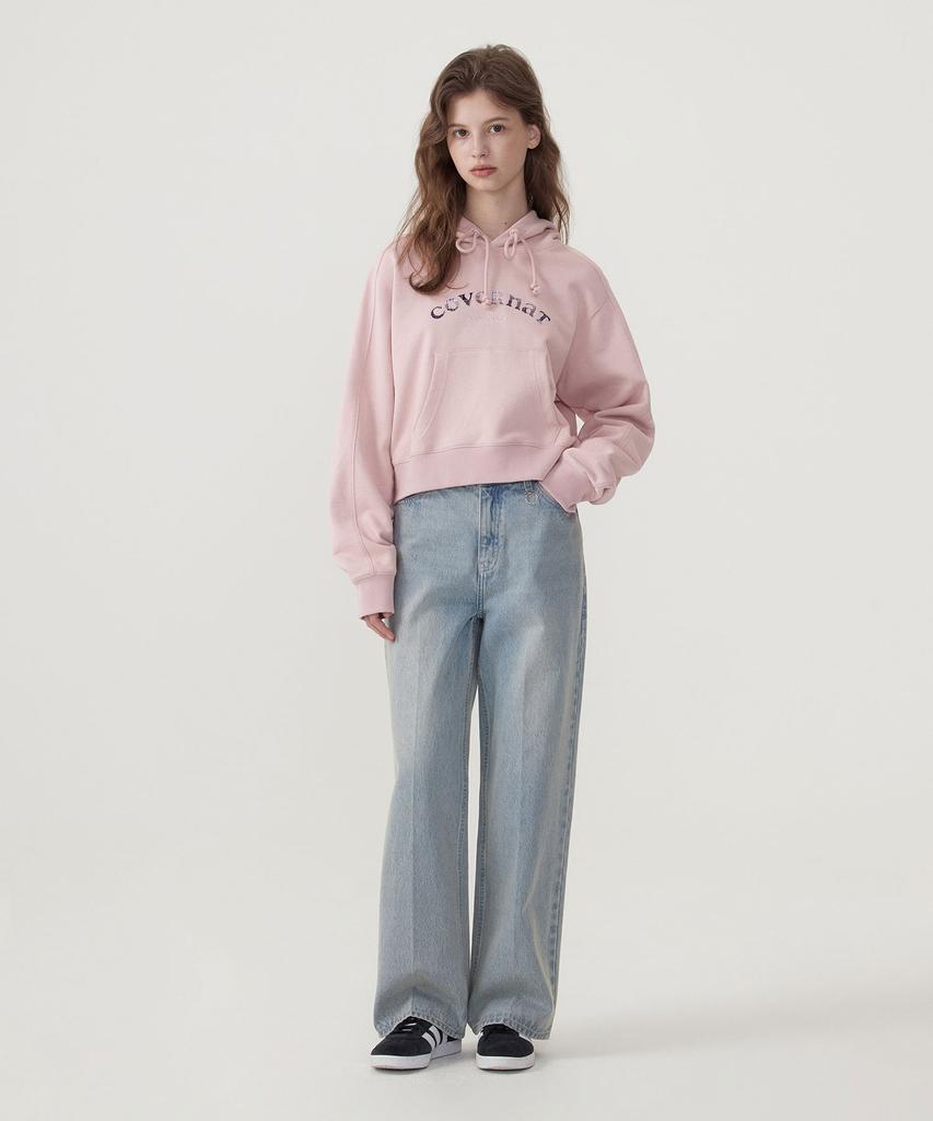 COVERNAT WOMAN Classic Straight Denim Pants Light Blue