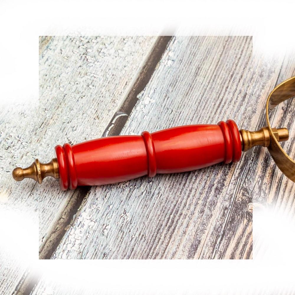 Nautical Brass Red Handled Magnifying Glass Reading Magnifier