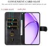 For Oppo A3 Pro (Global) 5G/(India) 5G Case Zipper Wallet Calf Texture PU Leather Phone Cover