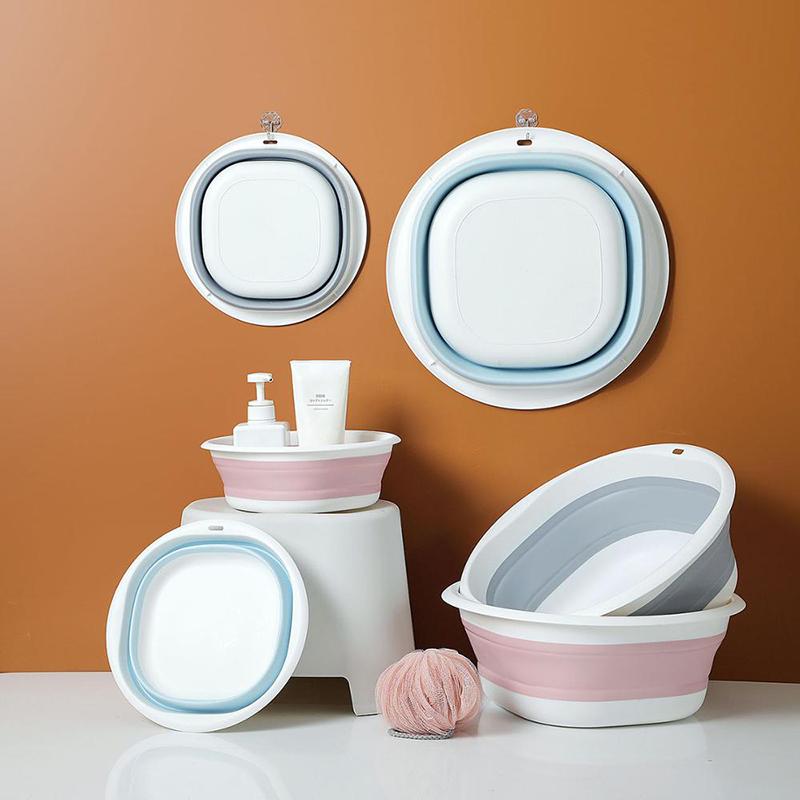 Household Folding Basins Portable Wash Basins Laundry Tub Bathroom Kitchen Dormitory Student Washbasin Travel Folding Wash Basin