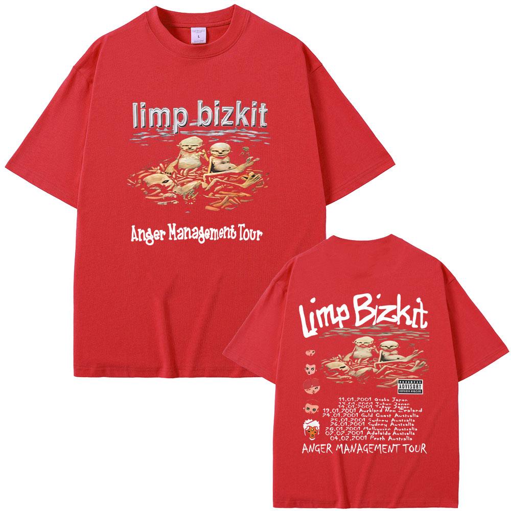 

90s Rock Band Limp Bizkit Anger Management Tour T Shirts Summer Men Women Casual Cotton Streetwear Unisex High Quality Tshirt S