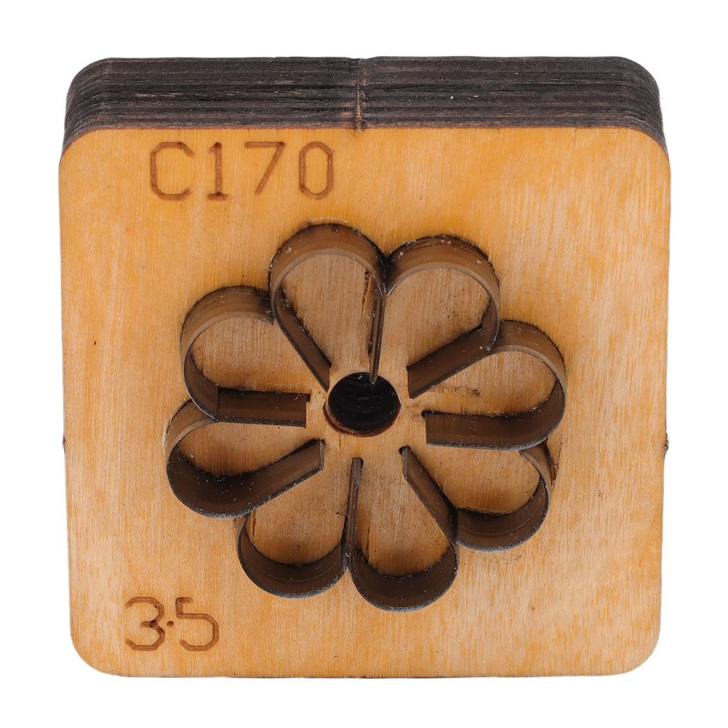 Flower Leather Cutting Die Wooden Base Steel Blade Multifunctional Leather Punching Mold Die Cutter for Decors Crafts