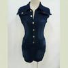 Europe and America Sexy Slimming Denim Bodycon Nightclub Dress