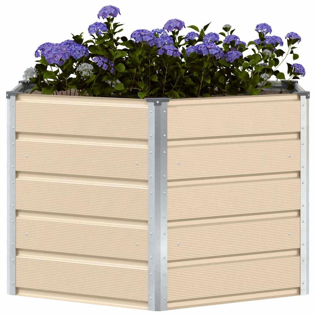 Ivory Plant Planter 129 x 129 x 75 cm Steel
