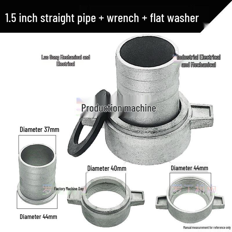 Gasoline Engine Water Pump Complete Accessory Set: Self-Priming Pump with 2/3/4 Inch Aluminum Connector, Straight Pipe, and Flat Washer.