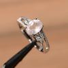 Women's Pink Quartz Oval Cut Gemstone Ring 925 Sterling Silver Band For Engagement Anniversary & Wedding Wear