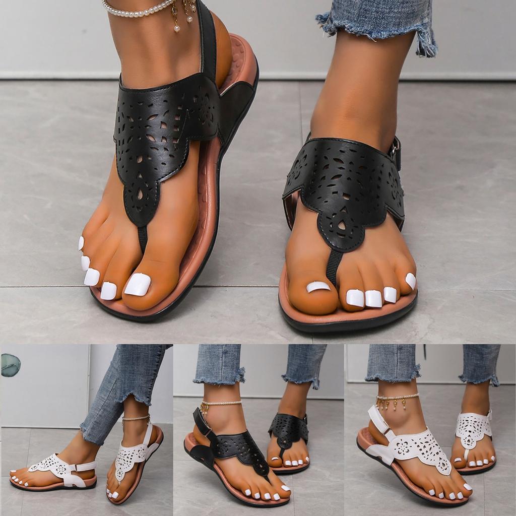 Женский однотонный комплект, повседневная пляжная обувь на плоской ...