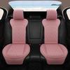 Universal Front Leather Car Seat Covers Pink 2 Pcs, Anti-Slip Waterproof Auto Driver Cushions Fit SUV Pickup Van Sedan