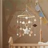 A58Z Baby Crib Wall Hanging, Wooden Wind Chime Ornament, Starry Sky Crib Mobile, Simple Baby Room Decoration