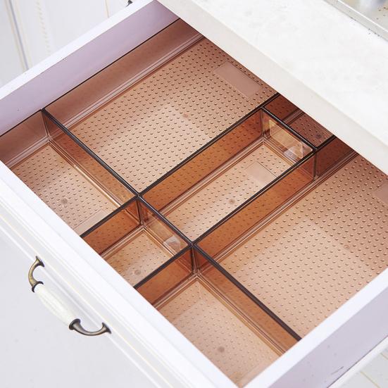 Grids Bowl Spoon Knife Holder Storage Box Drawer Organizer Kitchen Accessories