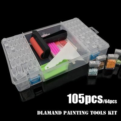 Diamond Painting Storage Containers, Portable Bead Storage 64 Containers for Diamond Painting Tools