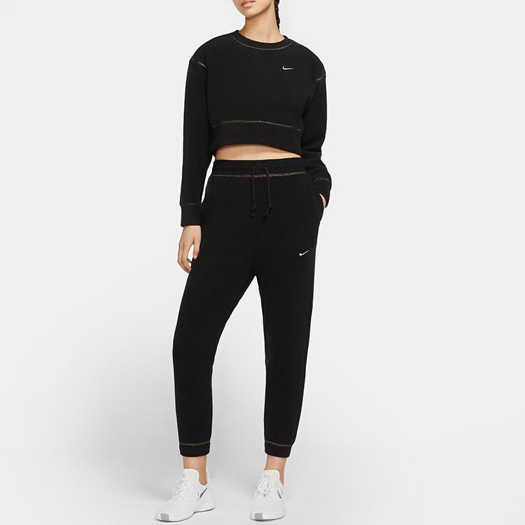 Nike Therma Icon Clash Cropped Langarm Trainingshoodie Damen Tops Schwarz CU6094-010