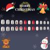 Full Cover Stick On Nail ABS Snowflakes Glittering Short Square Christmas Party Supplies Nail Art Decoration
