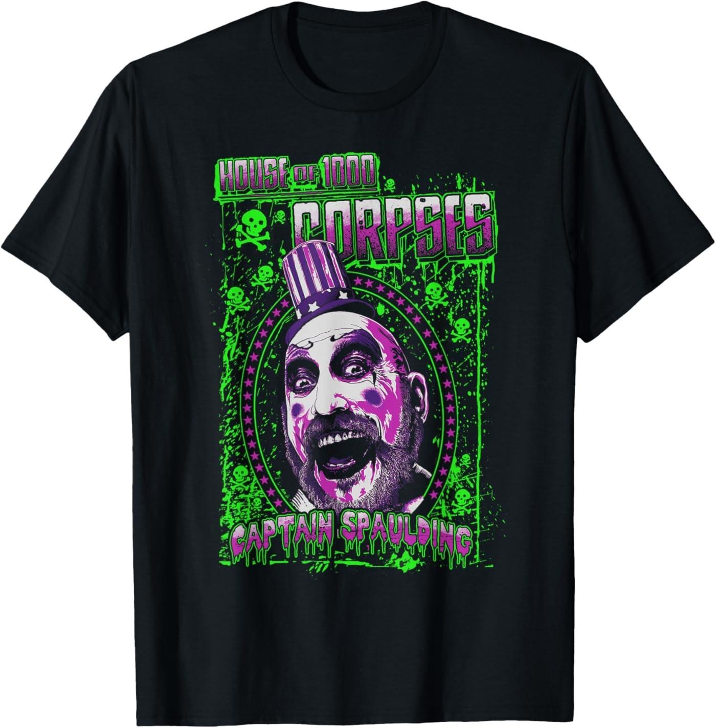 Rob Zombie Captain Spaulding Green Splatter T-Shirt S разноцветный