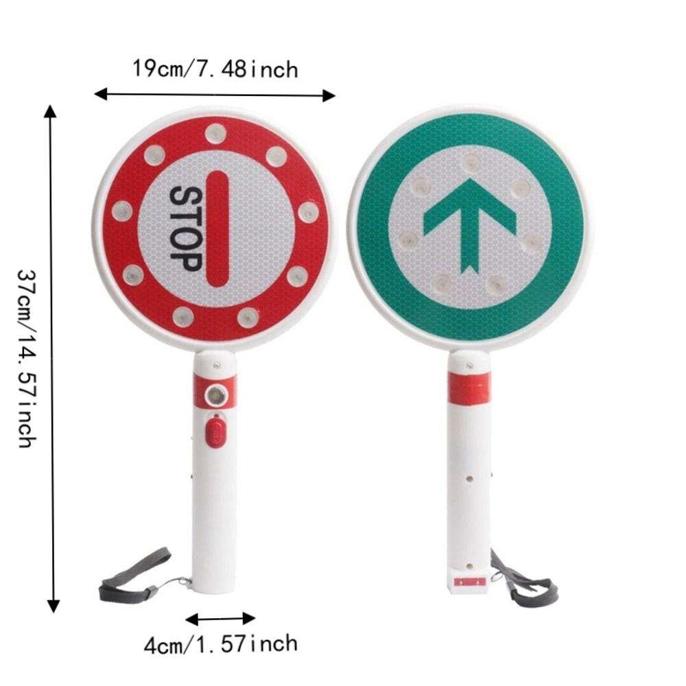 Reversible Handheld Stop Sign LED Road Safety Sign Traffic Control Sign Stop Go Sign  Parking Lot