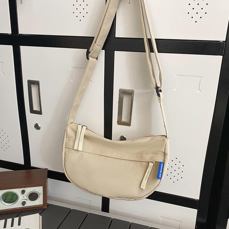 Bag Women's Casual Simple Korean Version Solid Color Fashion Women's Bag Cloth Bag Bag 2025 New Women's Shoulder Bag Messenger Bag
