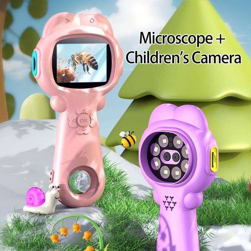 Educational Children Handheld Digital Microscope USB Rechargeable Camera for High Definition Imaging & Science Learning