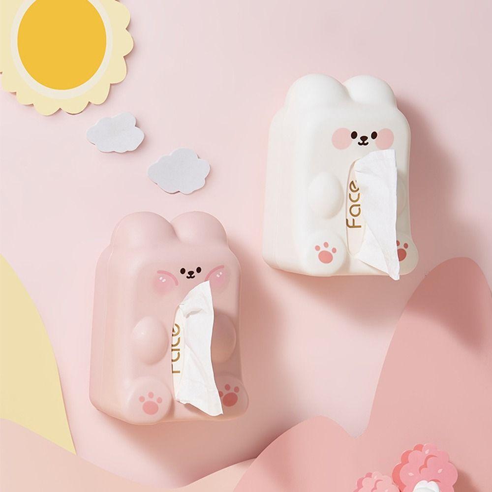 Wall Mounted Rabbit Tissue Box Cartoon Paper Drawing Box Creative Napkin Holder  Kitchen
