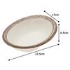 Edged rust oval bowl 22120