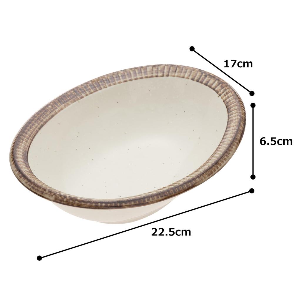 Edged rust oval bowl 22120