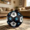 1PC Starlit Geometric Wolf Cross Soccer Ball Size 5 Football Machine Sewn Indoor/Outdoor Universal Football Gift W18