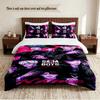 SAJA BOYS Personalized Custom Name 3‑Piece Bedding Set Soft Duvet Cover Set For Bedroom Home Decor