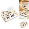Wooden Piano Busy Board With Led Lights And Sound For Early Learning Toddlers