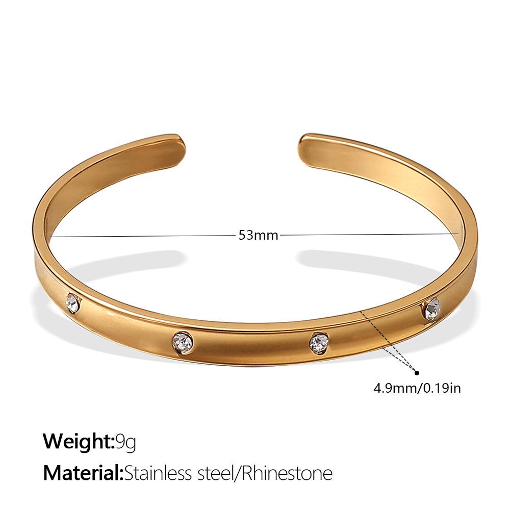 Hot-selling in Europe and the United States, full of diamonds, simple C-shaped open bracelet, non-fading open bracelet