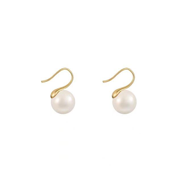 S925 Silver Needle Pearl Stud Earrings for Women