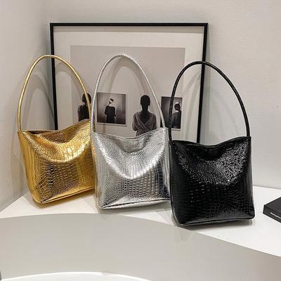 Crocodile Pattern Woman Shoulder Bag Large Capacity Handbag Casual Tote Bag