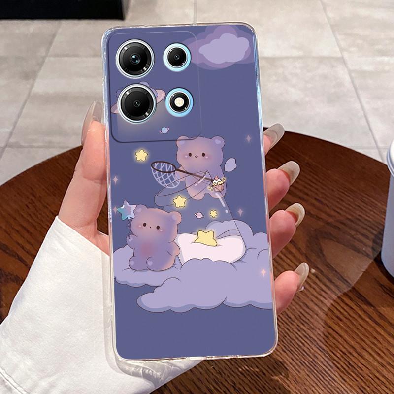 For Infinix Note 30 Case X6833B X6716B X6711 Note30 5G Lovely Cartoon Transparent Soft TPU Phone Case For Infinix Note 30 Cover
