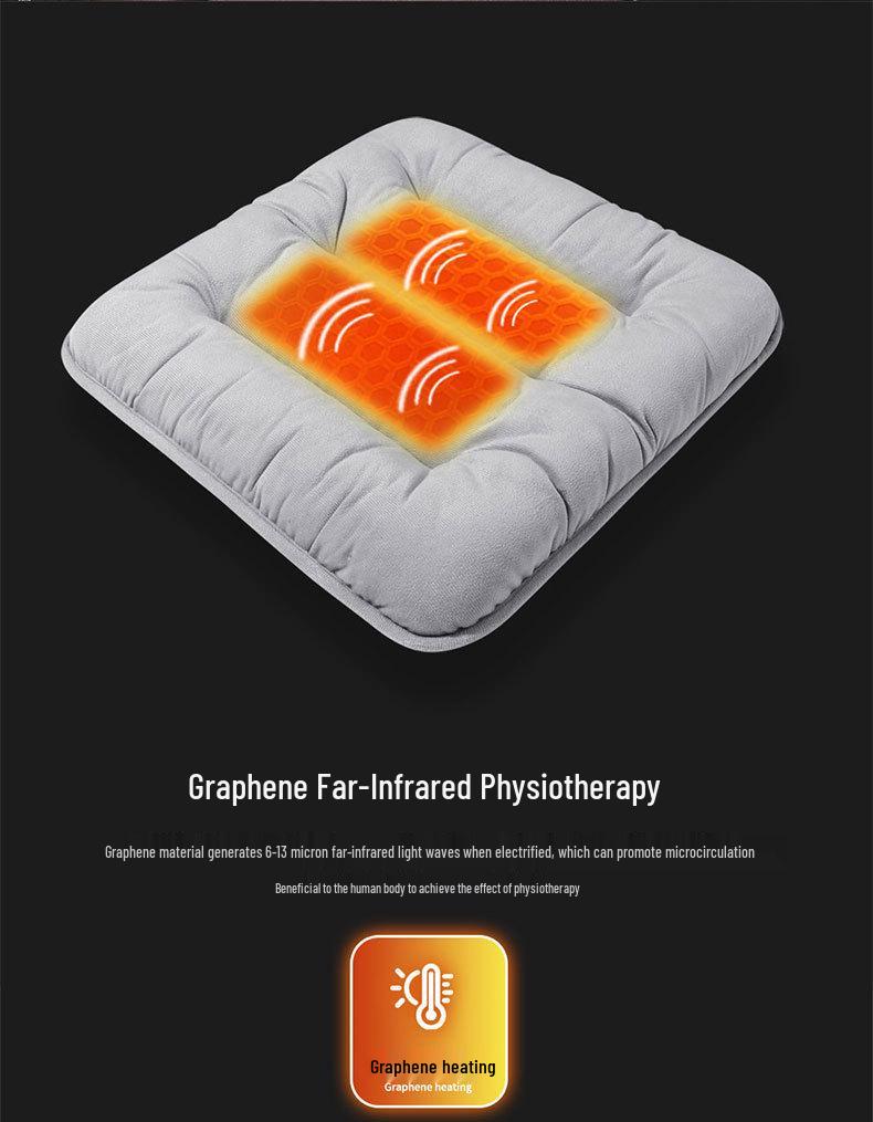 Graphene Heated Seat Cushion for Car & Office - USB-Powered Winter Heating Pad