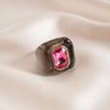 Y2K Classic Acrylic Resin Ring Candy Color Big Dome Plain Ring Geometric Ring  Women