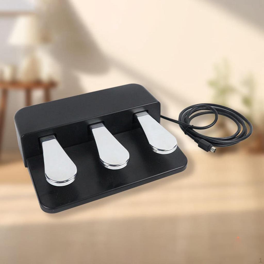 Piano Sustain Pedal Premium Zubehör Hohe Leistung Drei Stabil für Übung