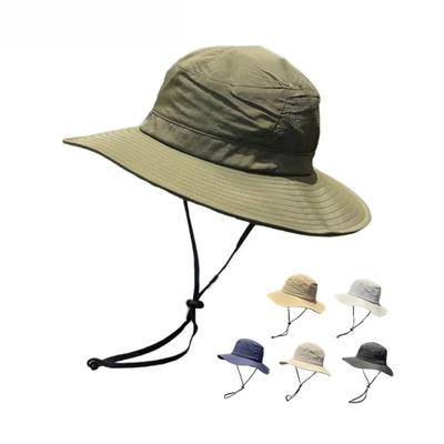 Breathable Bucket Hat Solid Color Outdoor Cap Unisex Fisherman Hat  Outdoor Hiking