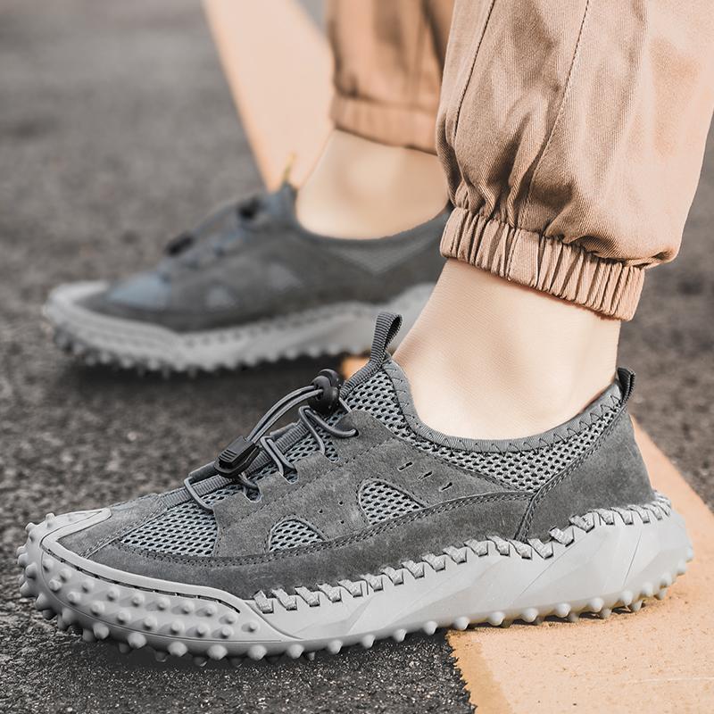 Summer Mesh Men's Shoes New Breathable Casual Shoes Outdoor Walking Men's Sneakers Hiking Shoes  Lightweight and Non Slip