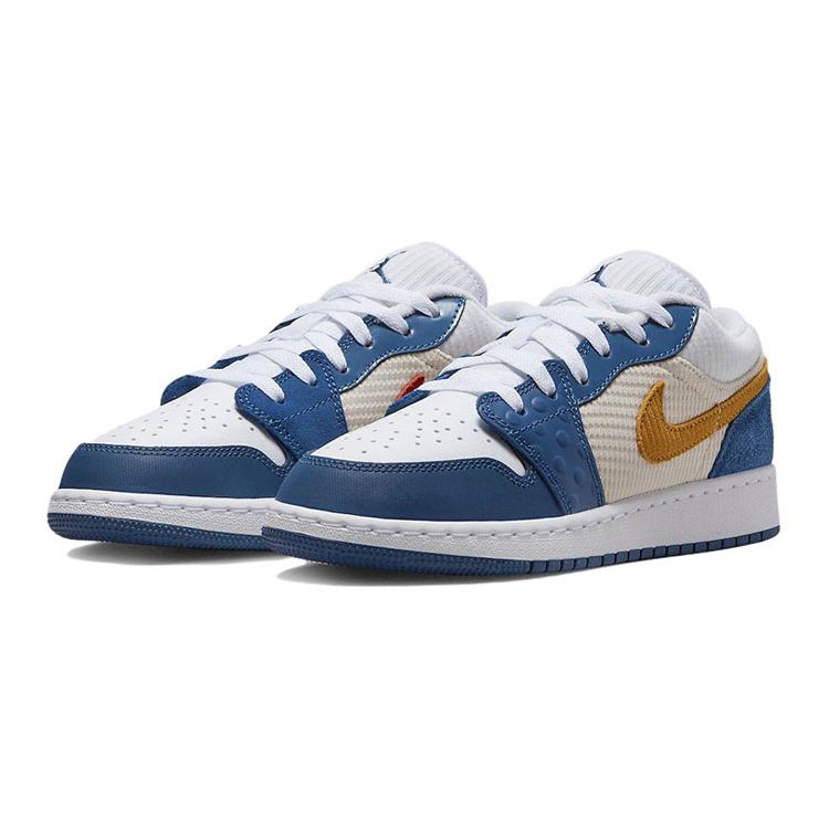 Pantofi de sport pentru copii Air Jordan 1 Low SE GS Messy Room Albastru francez-albastru Chutney DR6960-400