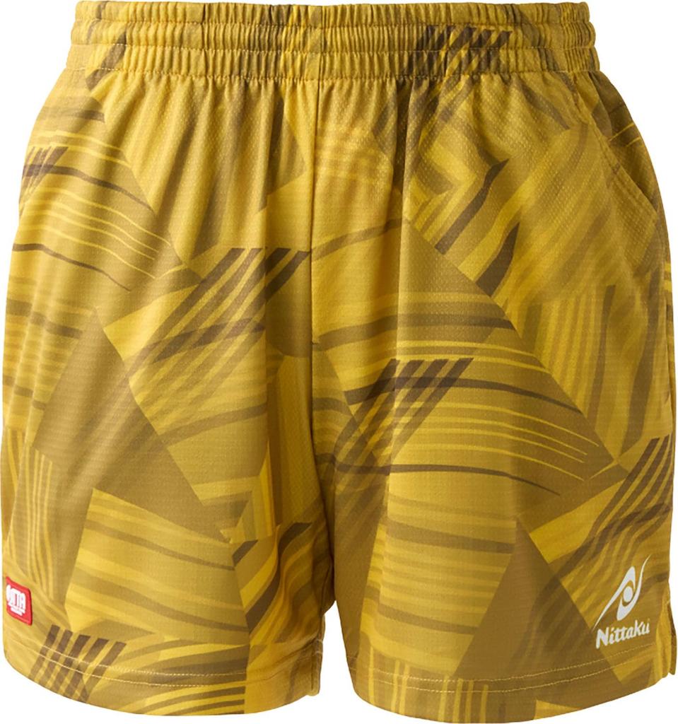 Nittaku Table Tennis Game Shorts Bright Vamos Sizes JTTA 2XO NW2524 Shorts, Unisex, Sweat-wicking, Quick-drying, Stretch, 130cm-2XO, Approved, Gold,