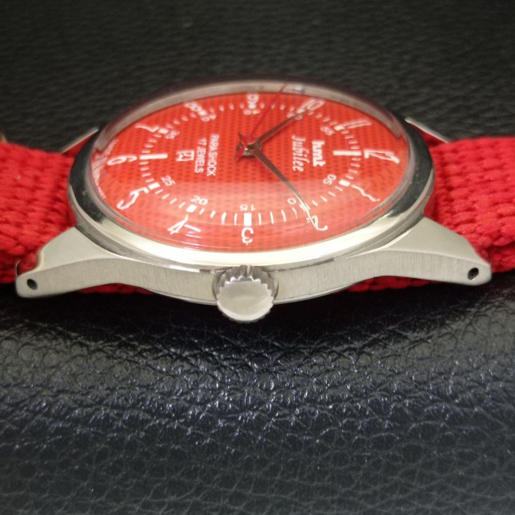 CEAS VINTAGE HMT JUBILEE CU MECANISM MANUAL INDIAN PENTRU BĂRBAȚI, CADRAN DE CULOARE ROȘIE a700117-5