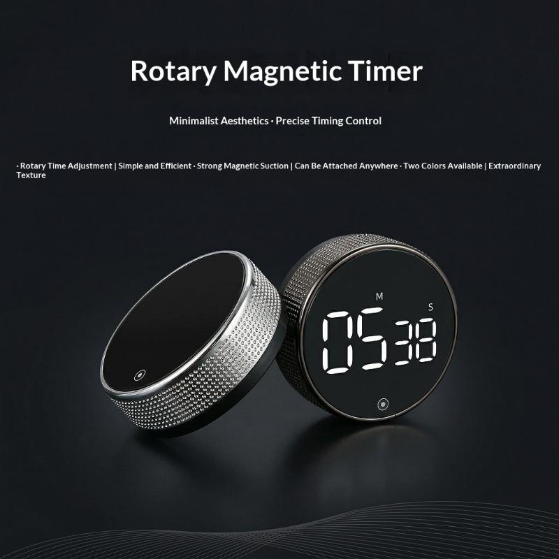 Timer da cucina magnetico Timer digitale Timer manuale per conto alla rovescia Timer rotante Timer da cucina meccanico Cronometro per doccia da cucina