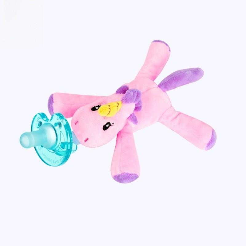 Baby Pacifier Toy With Silicone Material For 024 Months Infants And Hanging Plush Animal Decor