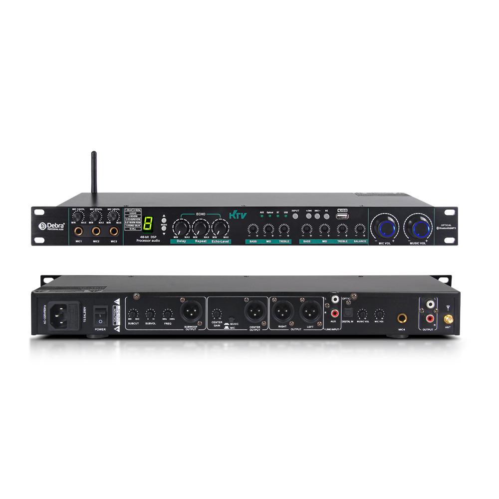8DSP Bluetooth Reverb Professional Audio Processor: Preamp Effects & Anti-Feedback for Karaoke and Home Stage Singing