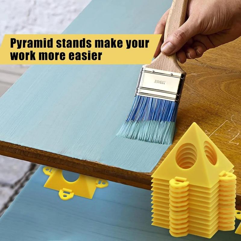 10-50PCS Pyramid Triangle Paint Support Non-slip Plastic Pad Durable Woodworking Painting Board Stand for DIY Spraying Tools
